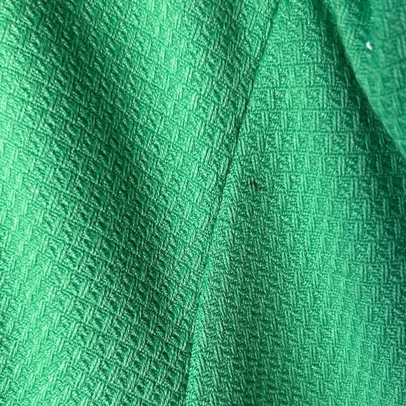 DIALOGUE Textured Green Jacket sz 3X Lined 3/4 Sleeve Pockets Relaxed Spring - Picture 9 of 9